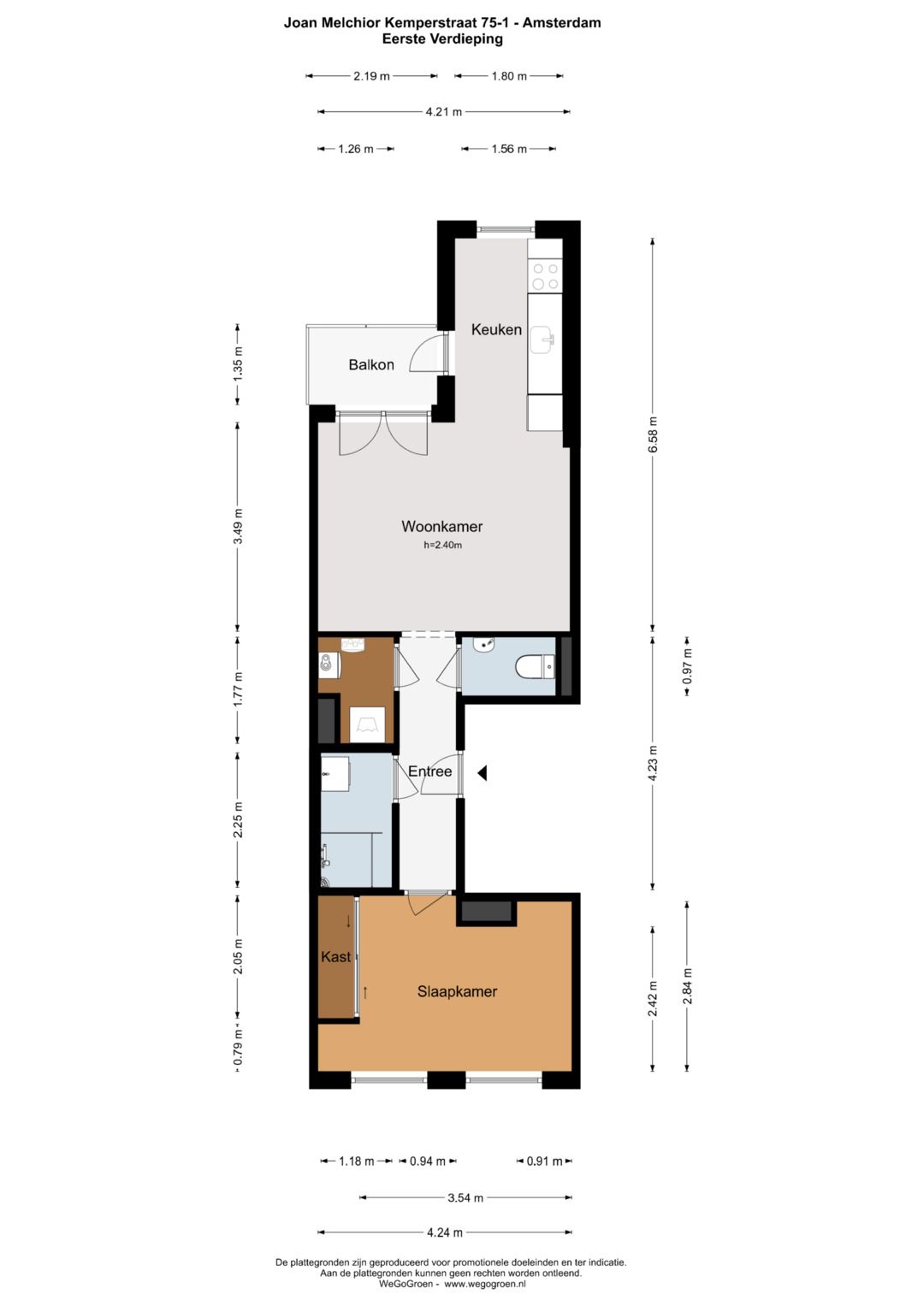 Charming 2-Room Apartment with Energy Label A and South-Facing Balcony in Staatsliedenbuurt — 30