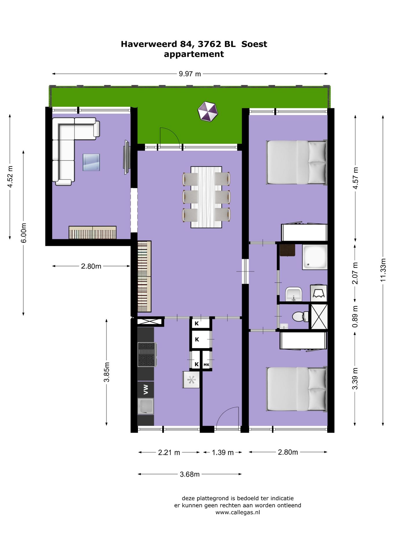 Modernized apartment with panoramic views and sunny balcony in Soest — 29