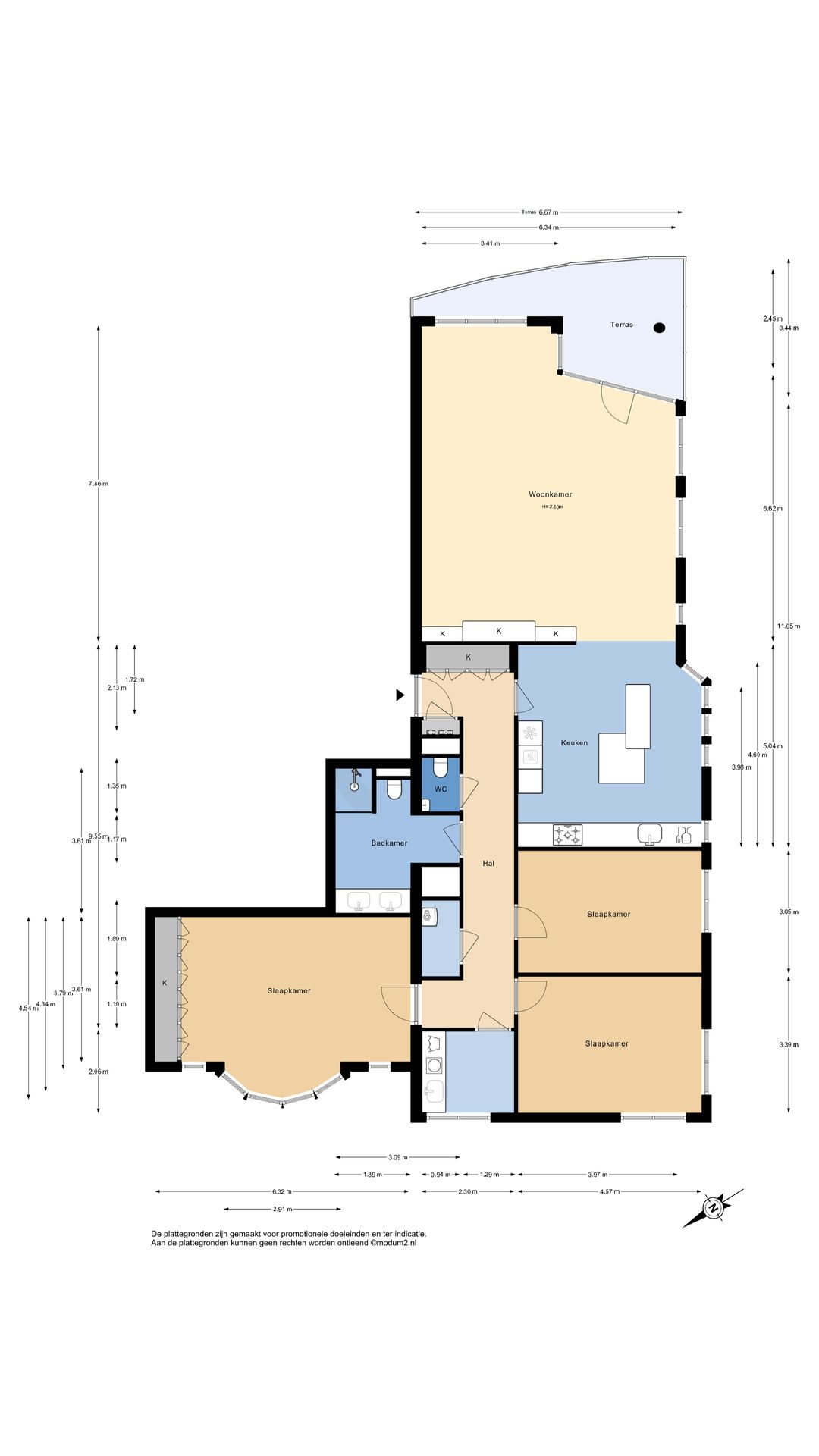Spacious 4-room apartment with panoramic water views — 56