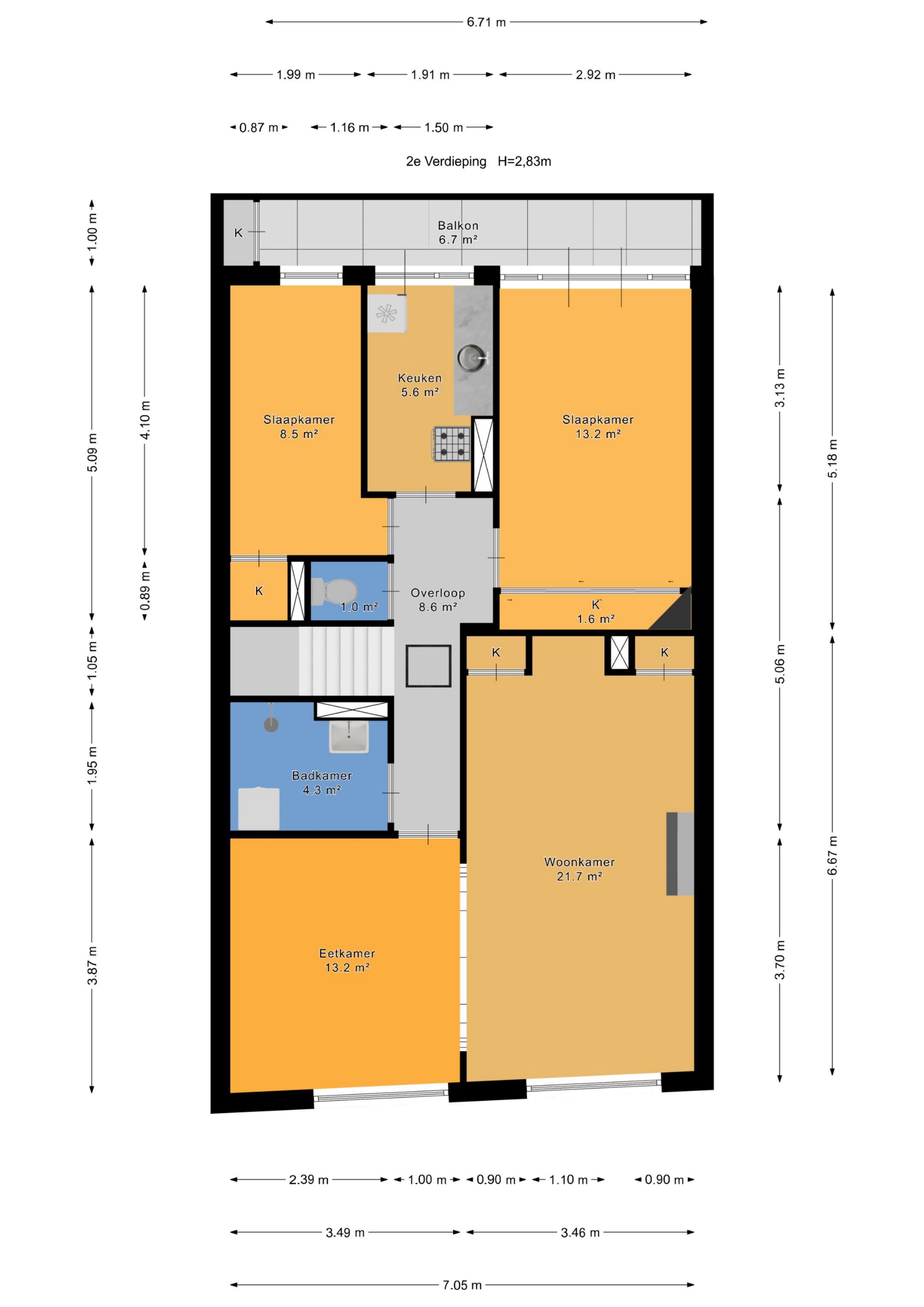 Spacious Top Floor Apartment in Quiet Bomenbuurt — 30