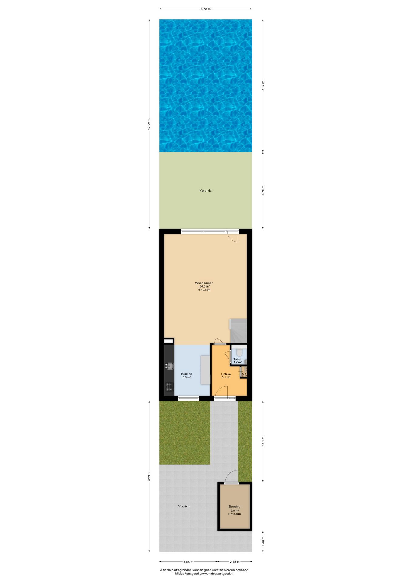 Modern terraced home with private dock on open waterway — 65