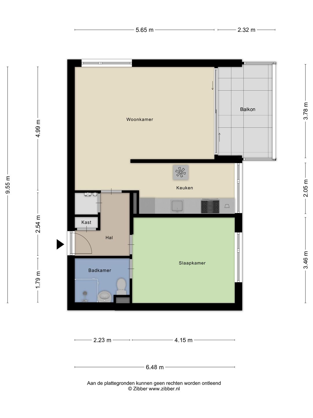 Spacious and Bright 2-Room Apartment with Balcony — 26