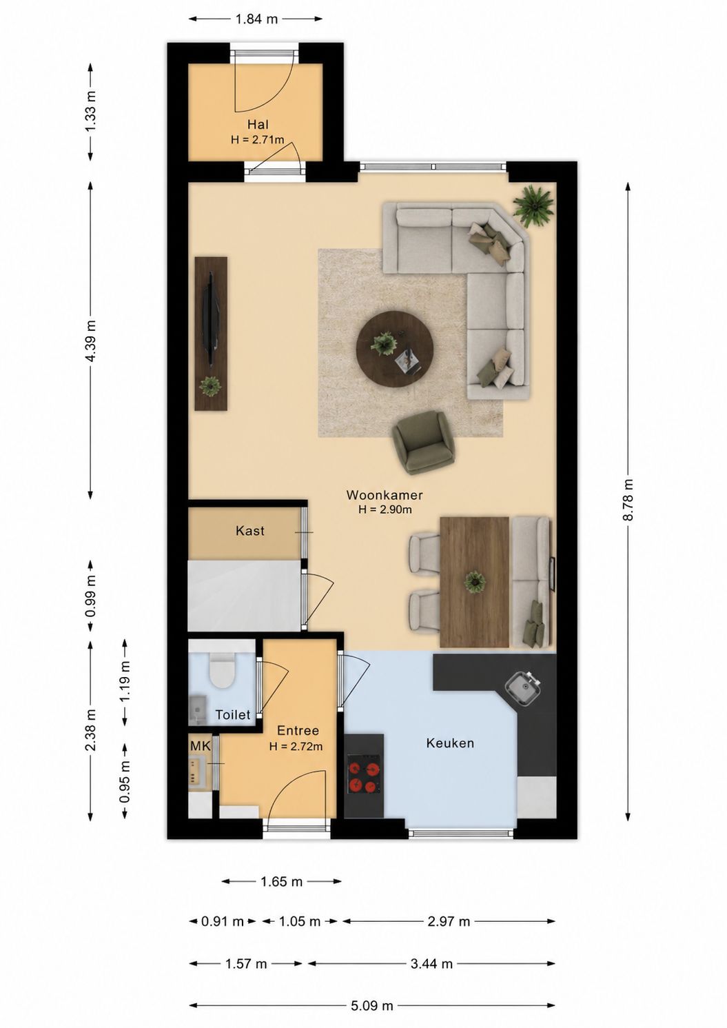 Light terraced house with sunny south-facing garden and five bedrooms in green Barneveld location — 49