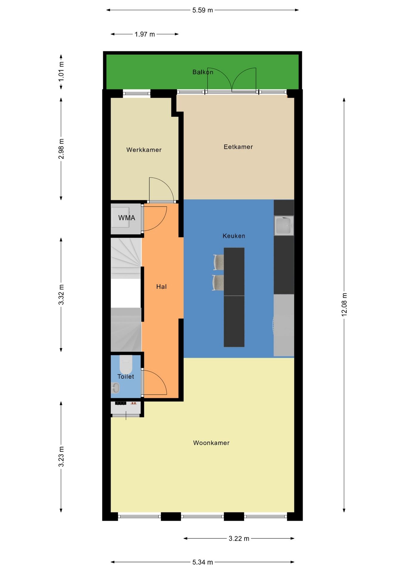 Spacious double upper apartment in popular Kralingen West — 29