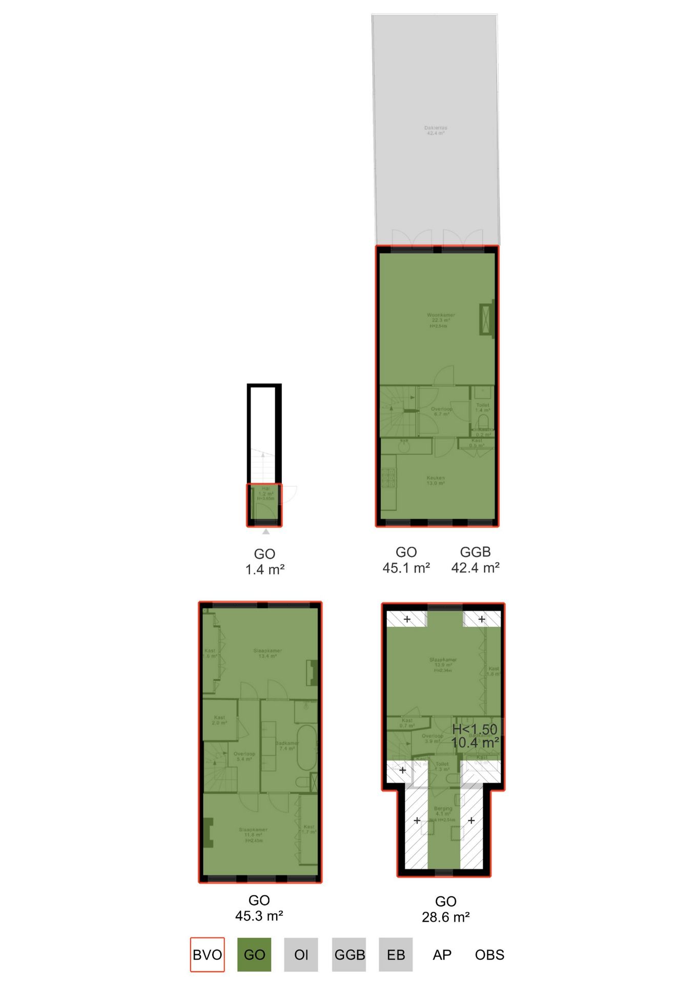 Charming Upper House with Large Terrace in Jordaan — 49