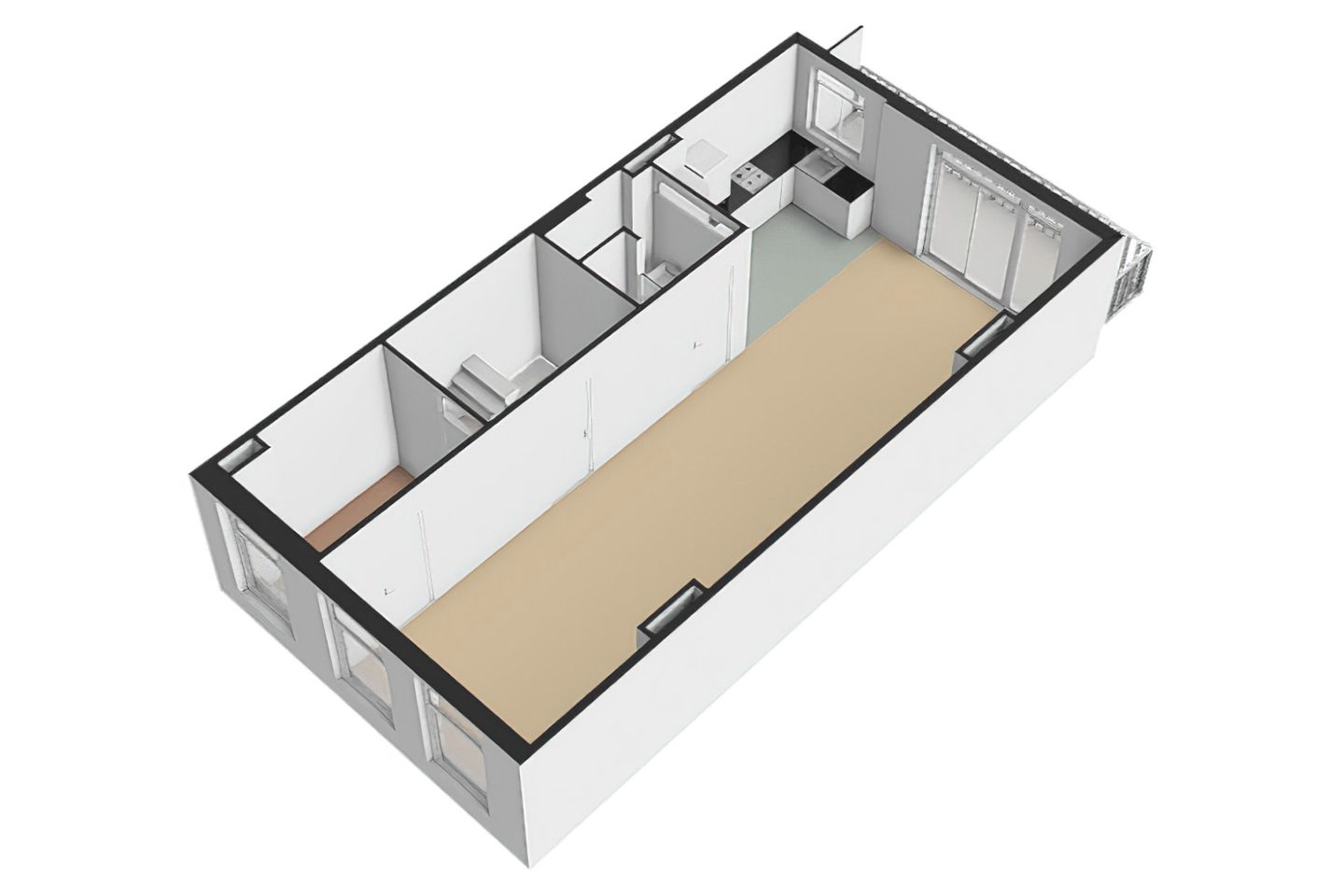 Spacious Double Upper Apartment with Balcony in Zeeheldenkwartier — 55
