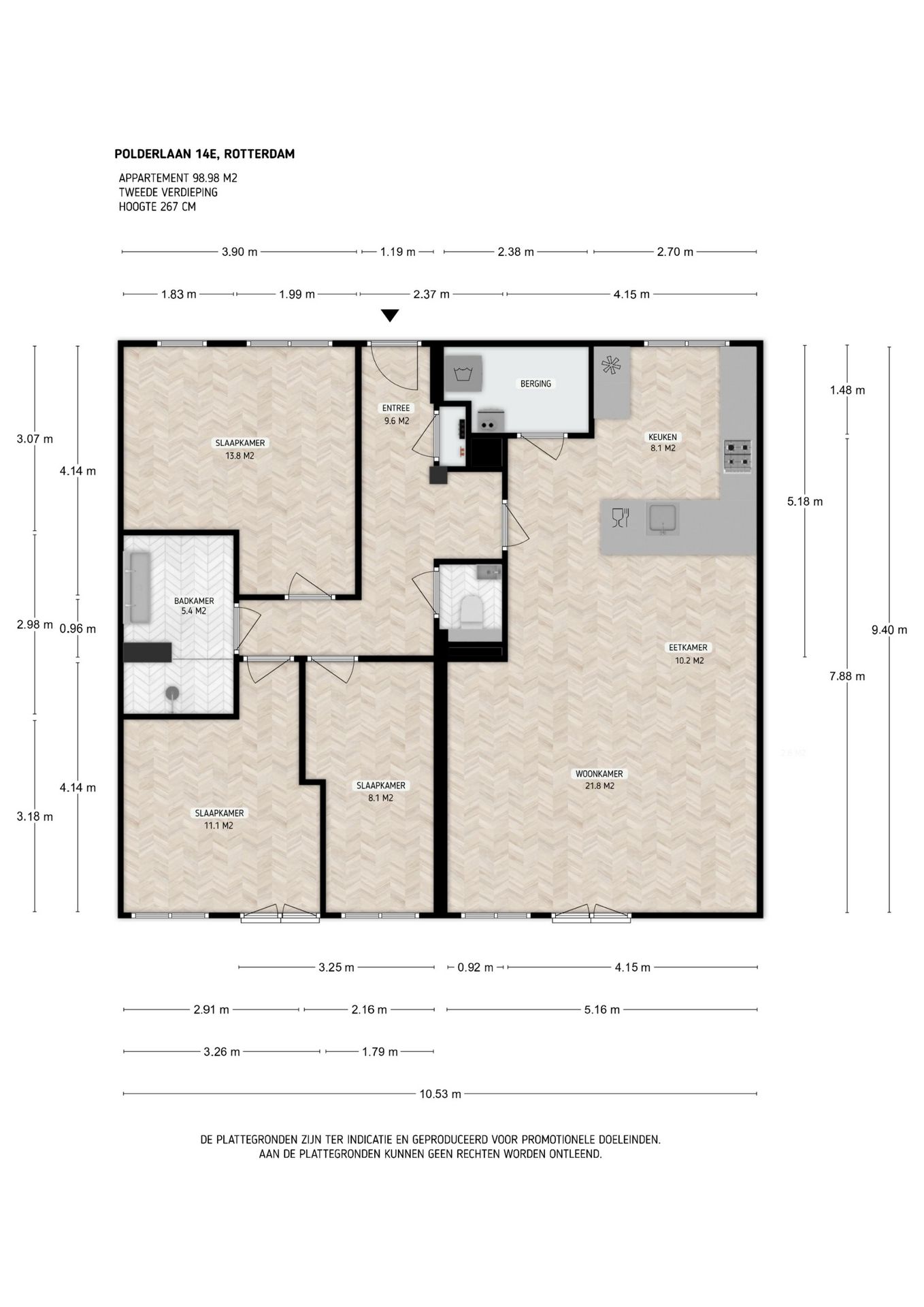 Modern 4-Room Apartment with Renovated Kitchen and Bathroom in Feijenoord — 21