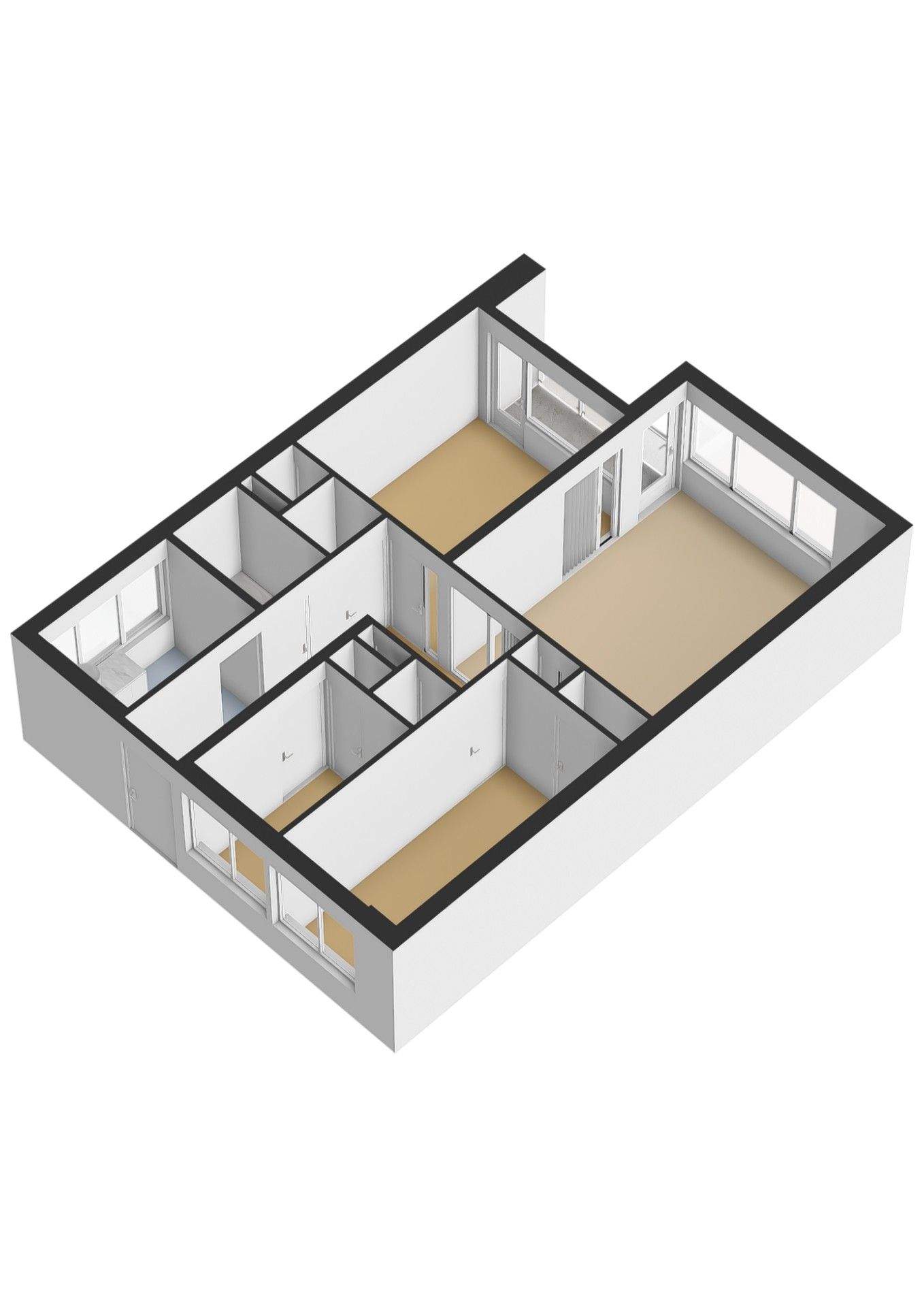 Spacious 4-Room Apartment with Balcony and Free View — 36