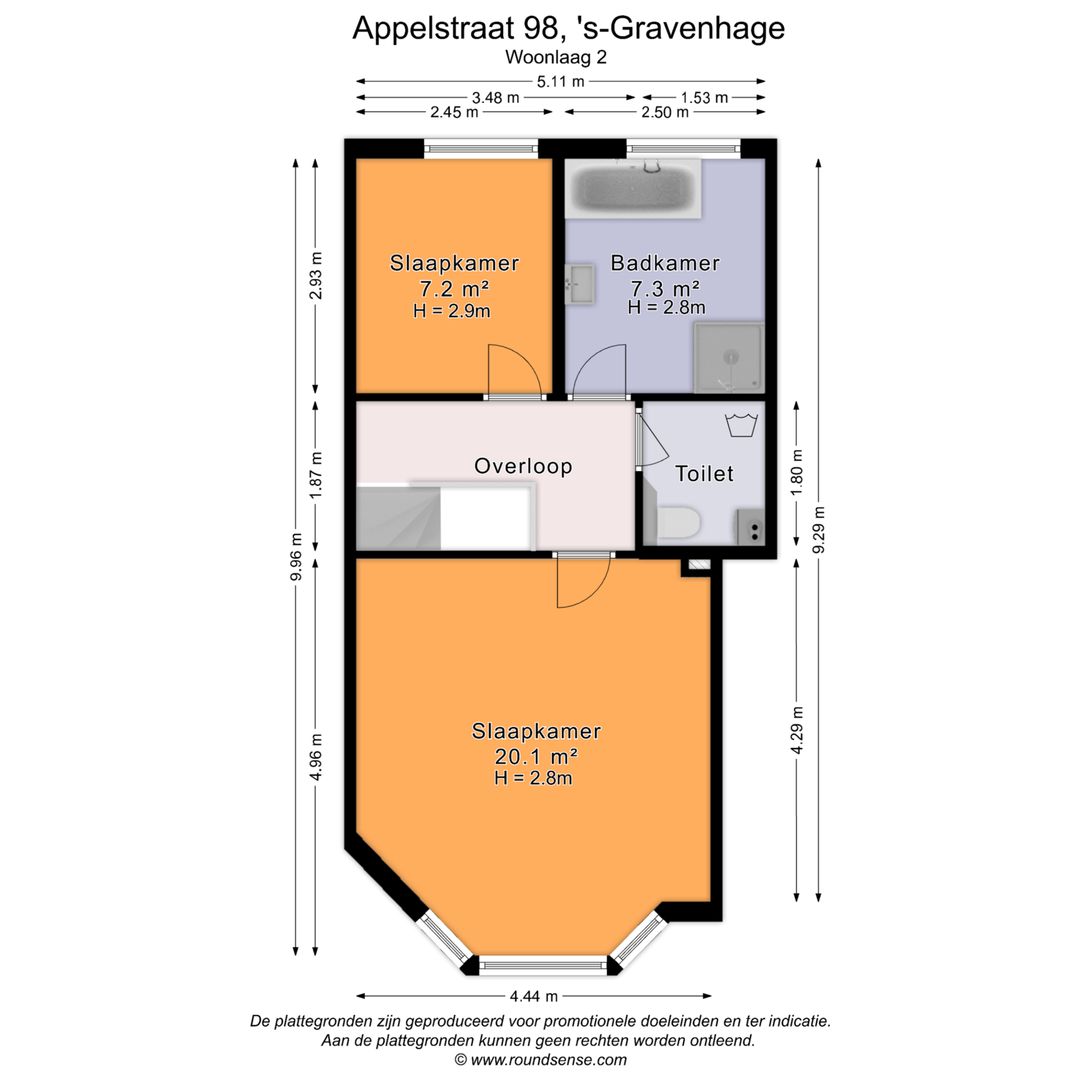 Spacious Double Upper-Floor Apartment with Bay Windows in Popular Vruchtenbuurt — 32