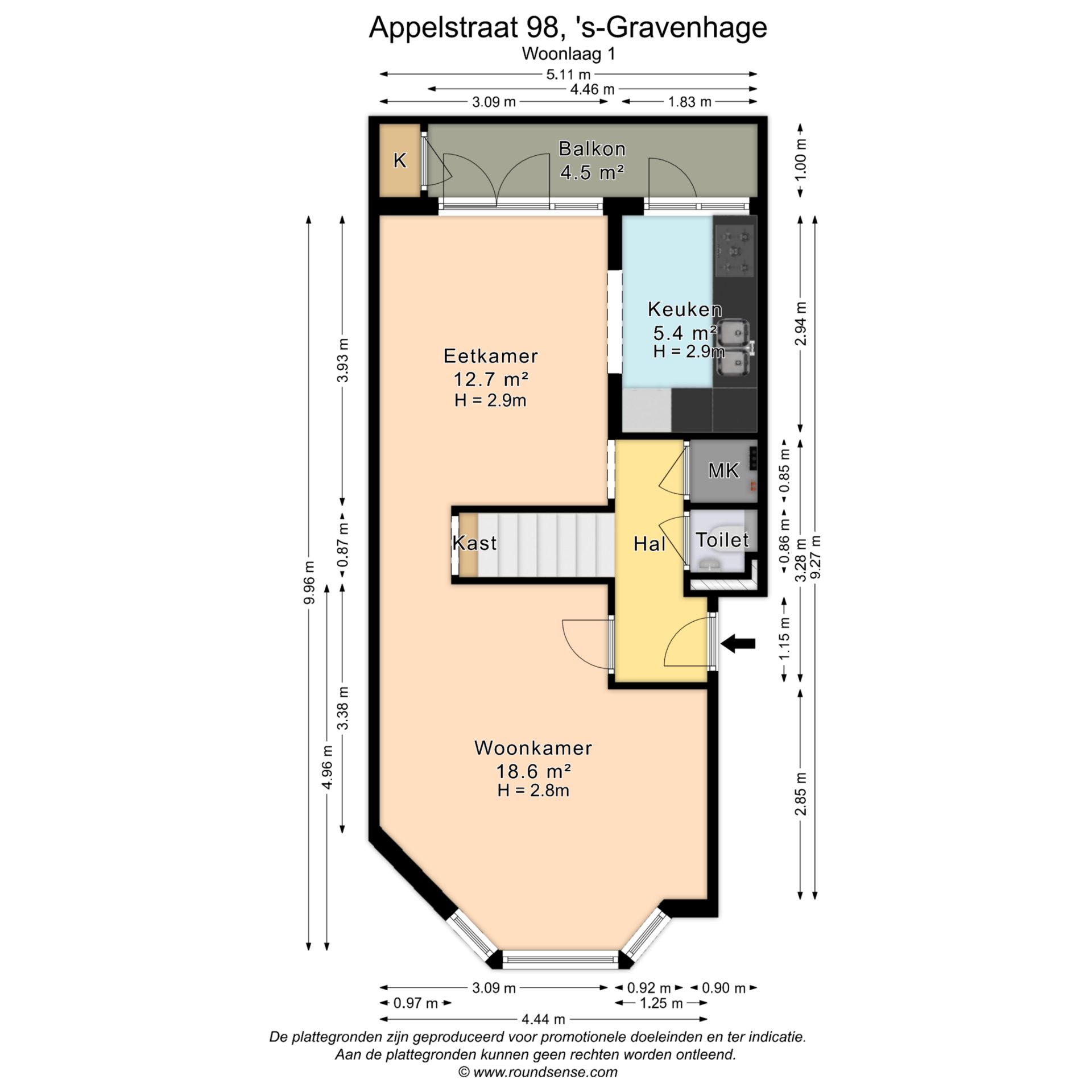 Spacious Double Upper-Floor Apartment with Bay Windows in Popular Vruchtenbuurt — 30