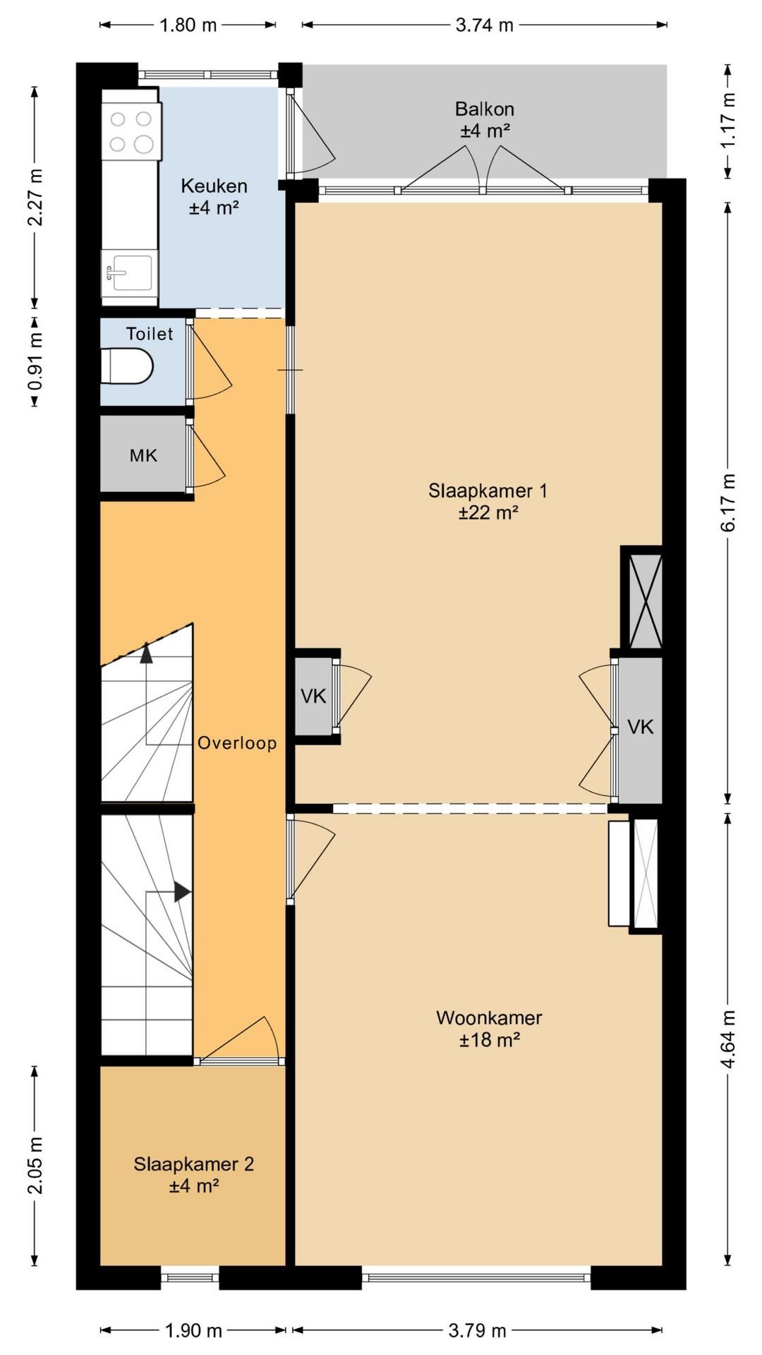Spacious Double Upper House with Four Bedrooms and Two Balconies in Rotterdam — 13