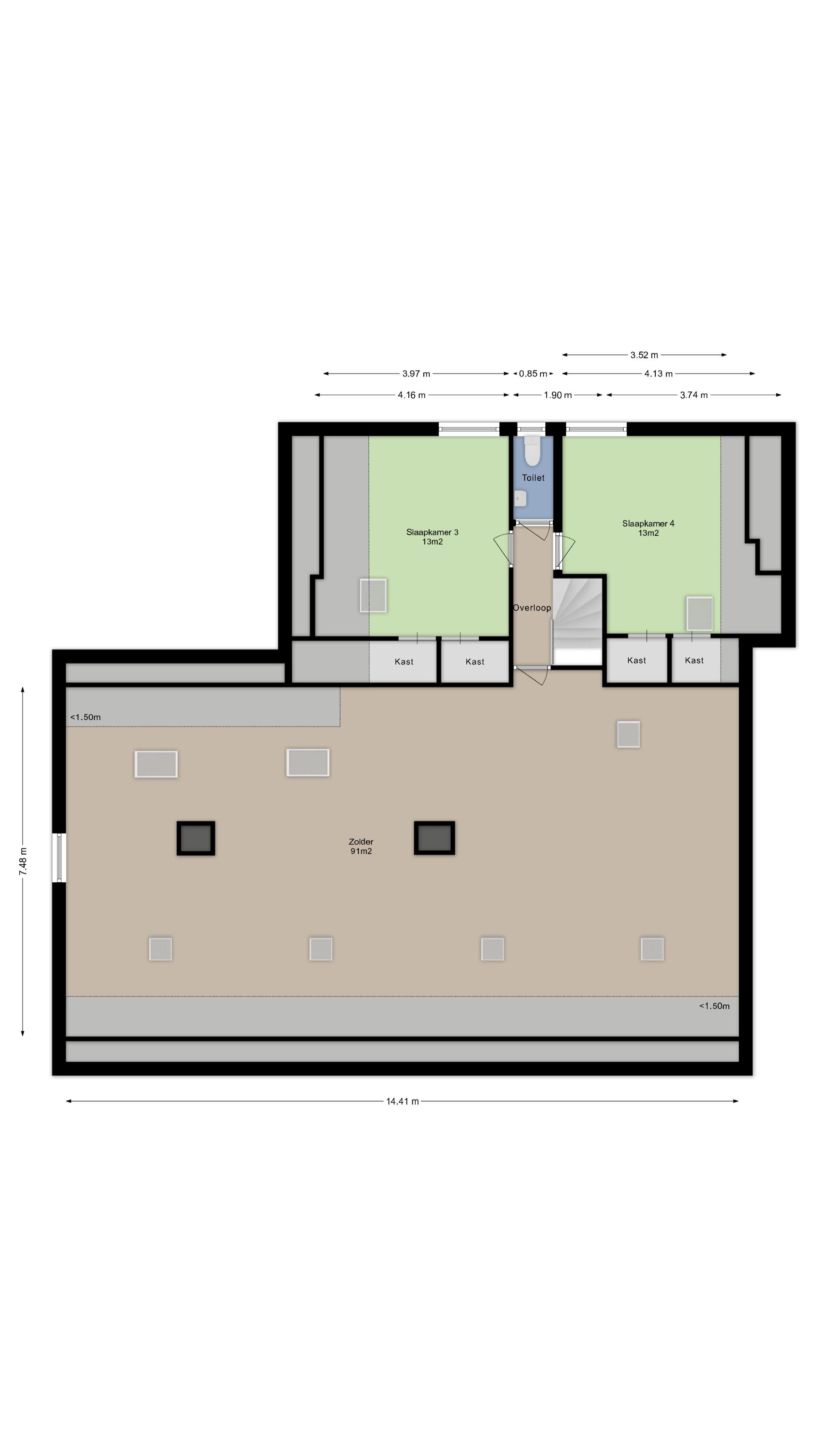 Spacious Monumental Townhouse in the Heart of Oosterhout Center — 81