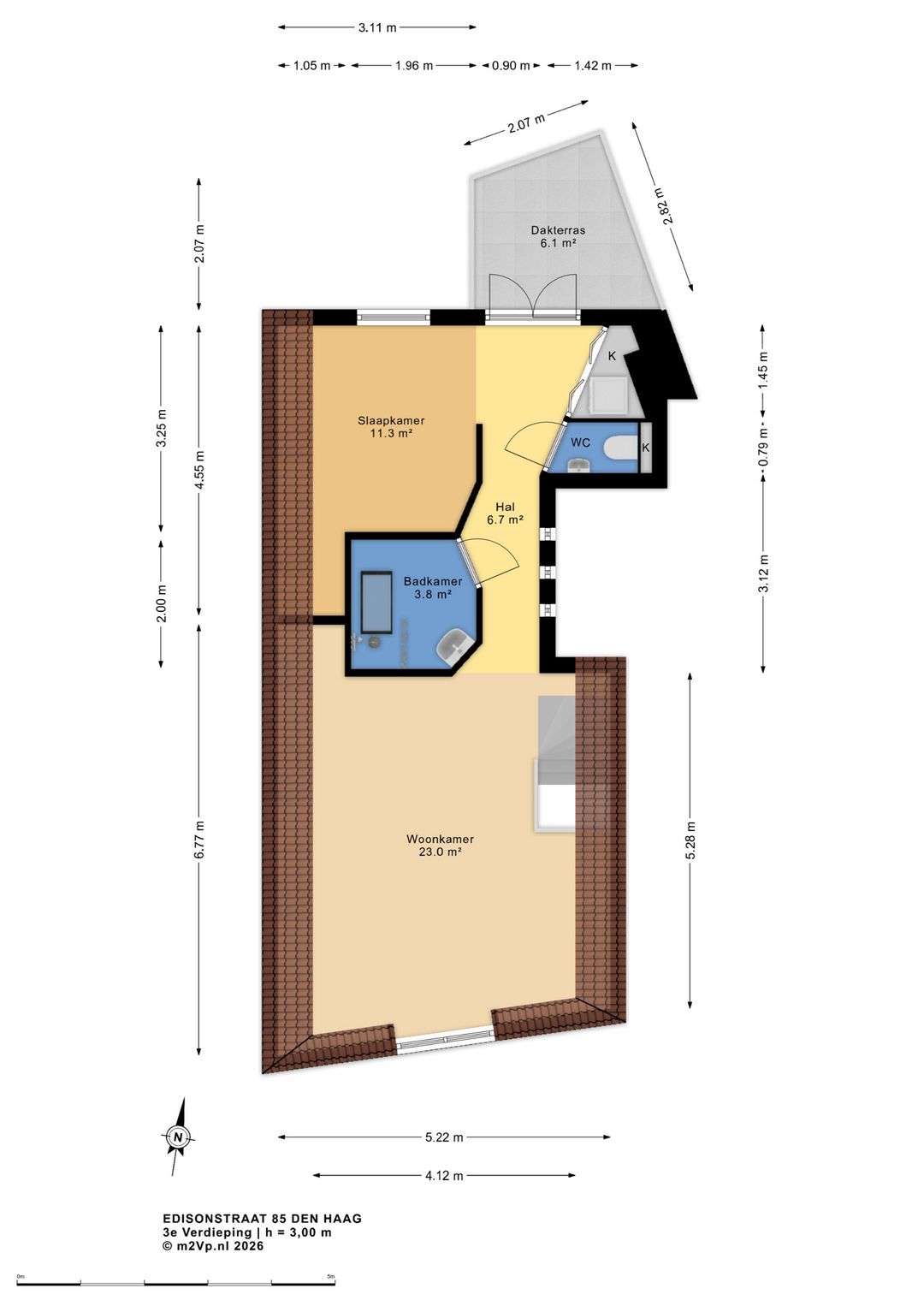 Spacious 3-floor upper apartment with 5 bedrooms in popular Valkenboskwartier — 38