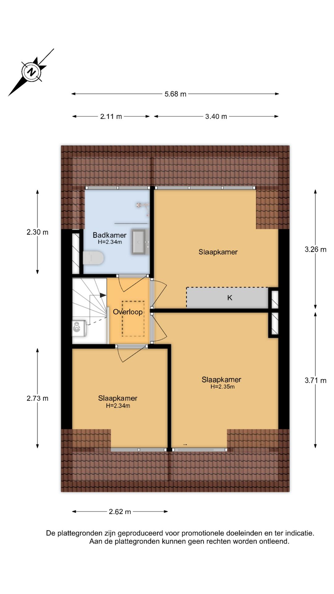 Spacious Upper Apartment with Sunny Rooftop Terrace in Central Haarlem — 41