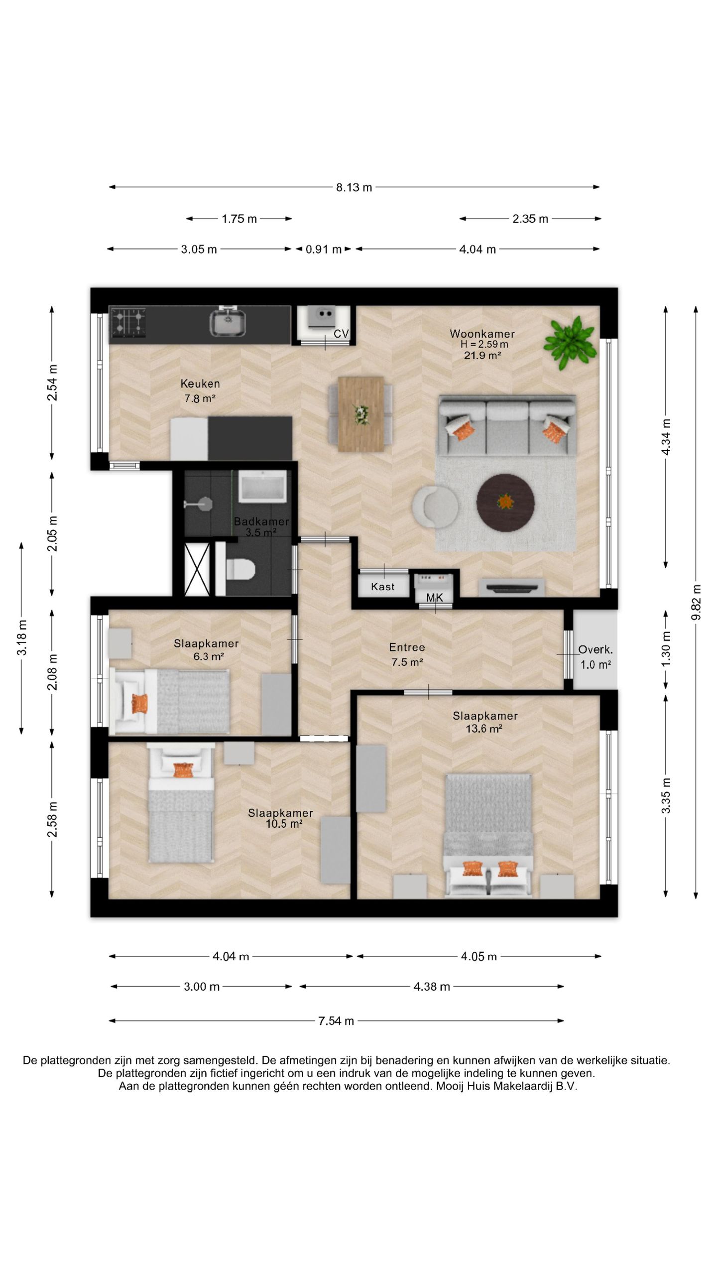 Ground floor apartment with 3 bedrooms and two gardens in Alphen aan den Rijn — 35
