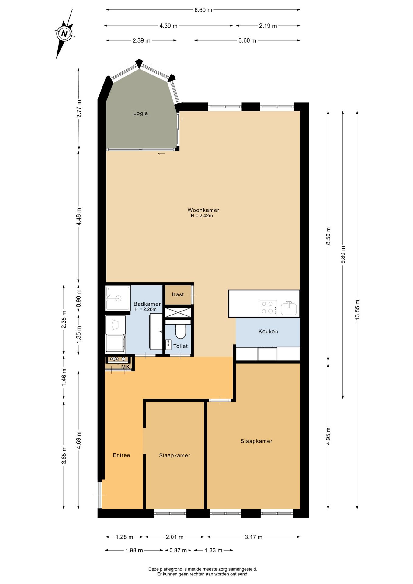 Central Rotterdam apartment with panoramic city views and south-facing balcony — 39
