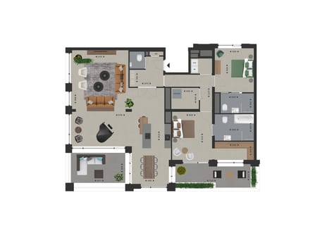 Penthouse "Solitair Verte" hoek thumbnail