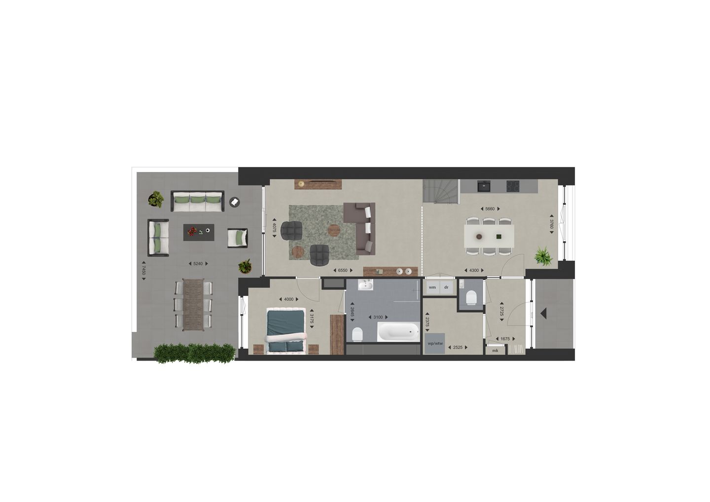 Foto 1 van Splitlevel singel-appartement (Bouwnr. D2)