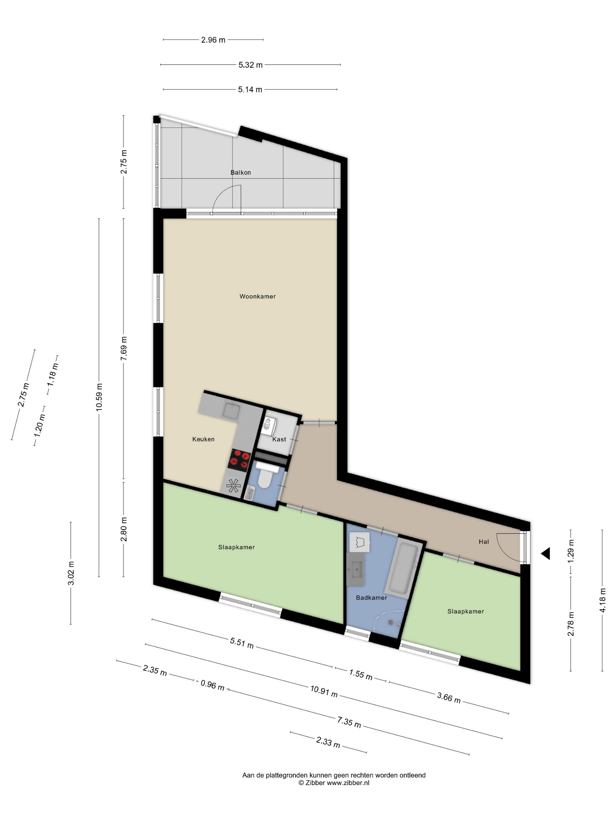 Ruime 3-kamer woning met zonnig zuidenbalkon in rustige Rotterdam-Zuid wijk — 48