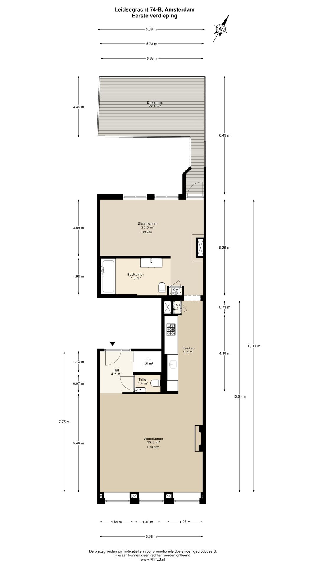 Foto 32 van Leidsegracht 74-B