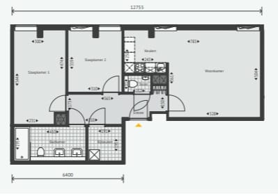 Foto 6 van 2 slaapkamer appartement (Bouwnr. B1.9)