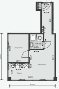 Photo 6 of 1 slaapkamer appartement (Bouwnr. B2.2)