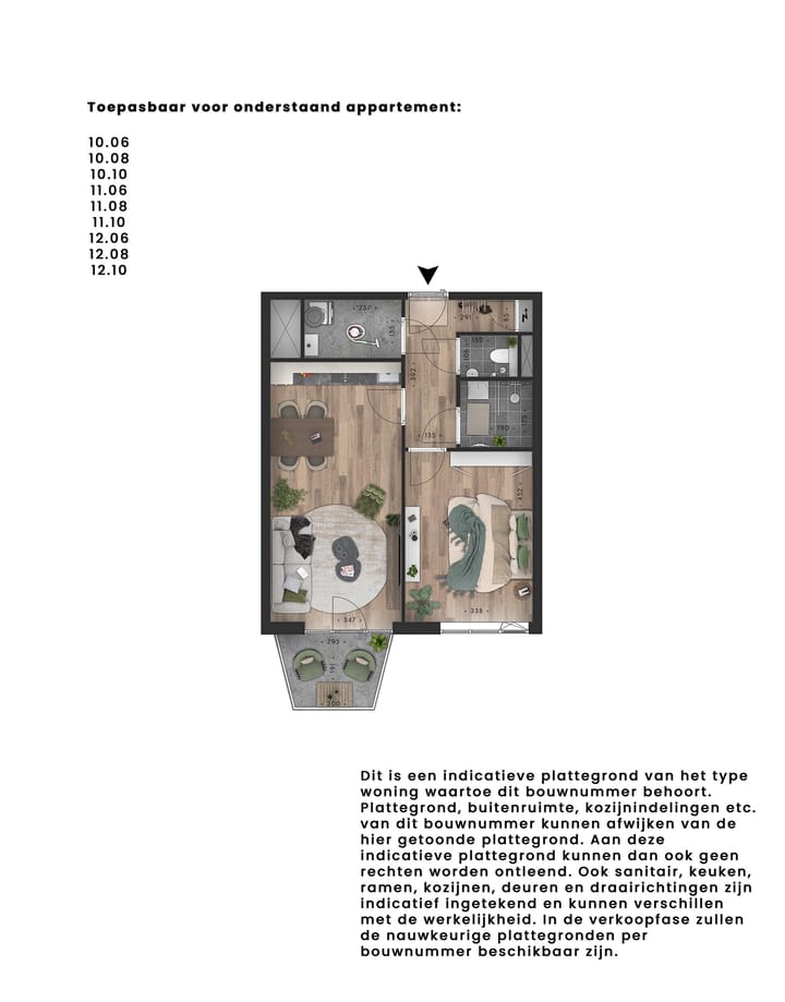 Foto 2 van Metterswane l Fase 3 l 2kamer appartement (Bouwnr. 12.08)