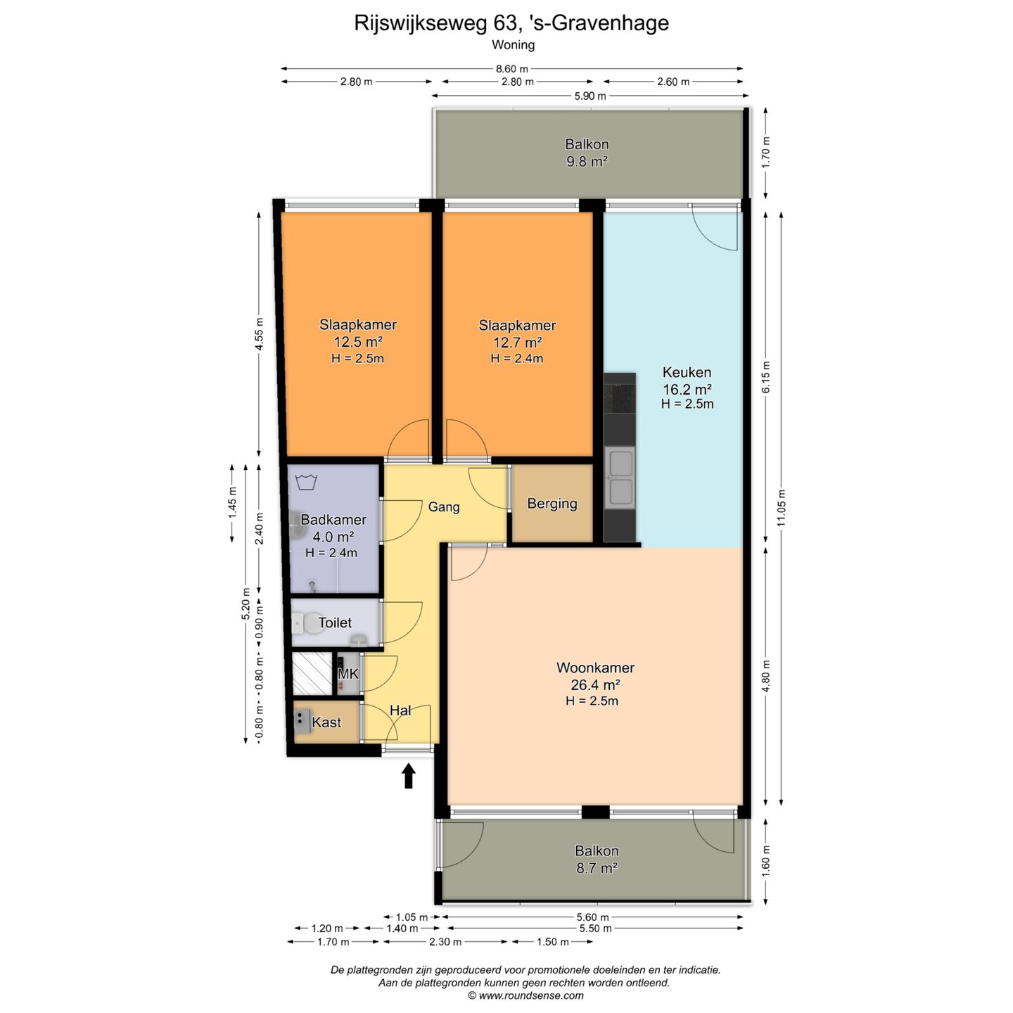 Spacious 3-room apartment with parking and balconies near The Hague city center — 29
