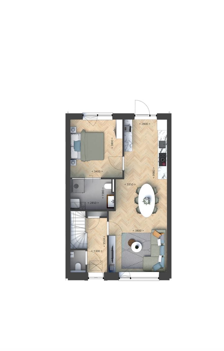 Foto 2 van Sprinkhof | Levensloop tussenwoning bnr. 2