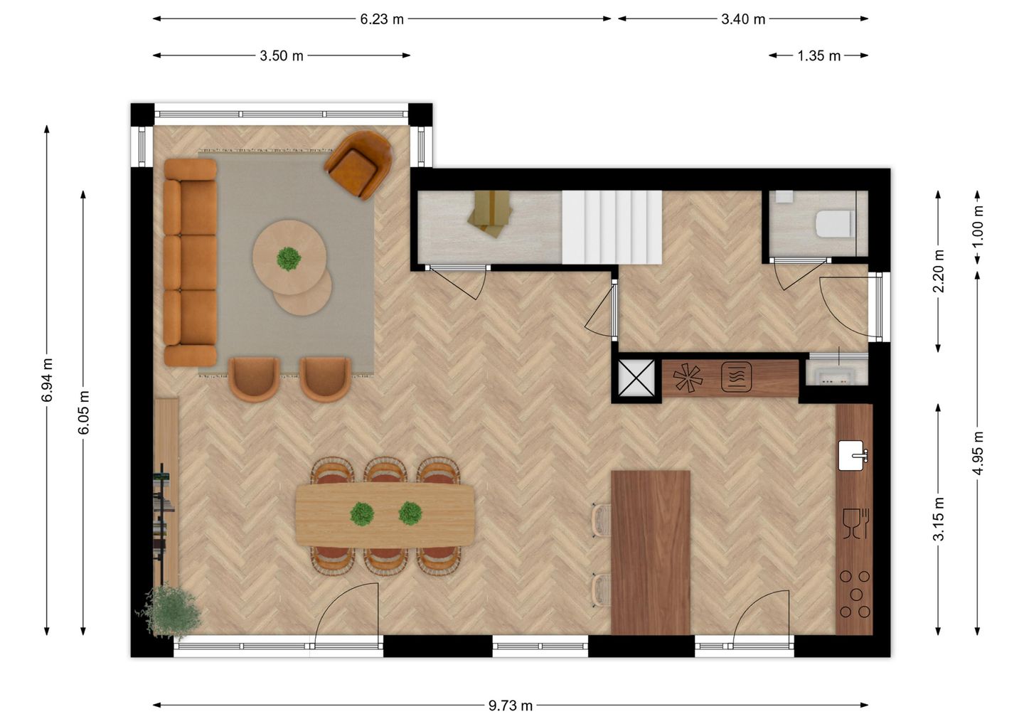 Semi-detached house with free view and west-facing garden in Landgoed Driessen — 40