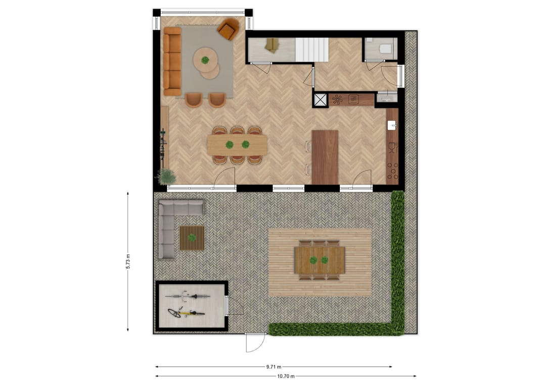 Semi-detached house with free view and west-facing garden in Landgoed Driessen — 43