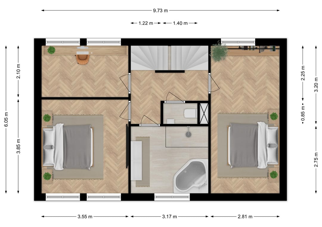 Semi-detached house with free view and west-facing garden in Landgoed Driessen — 41