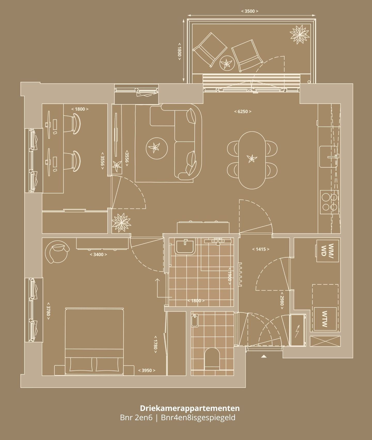 Foto 5 van Appartement (Bouwnr. 6 (3K))