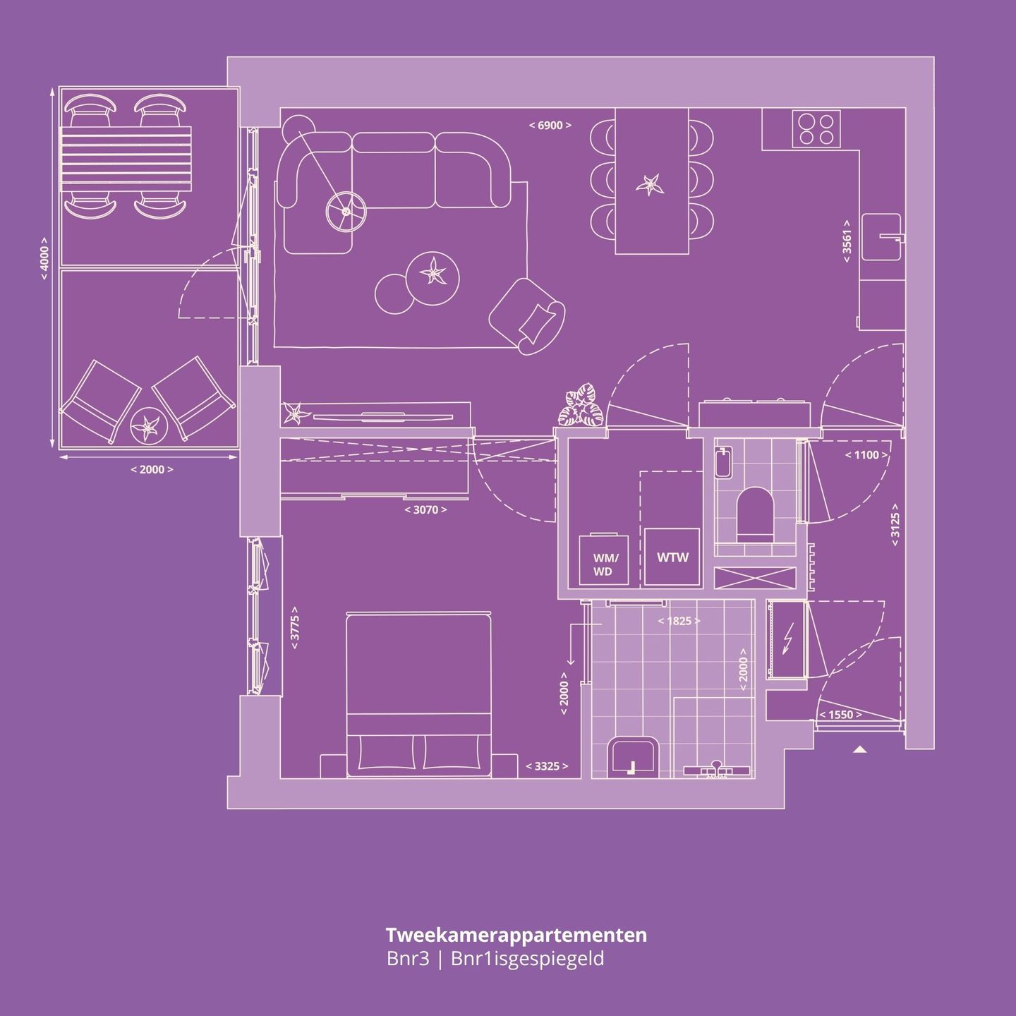 Foto 5 van Appartement (Bouwnr. 1 (2K))