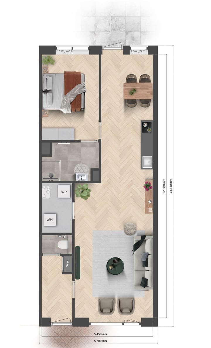 Foto 2 van Benedenwoning met accent - Bouwnummer 169 (Bouwnr. 169)