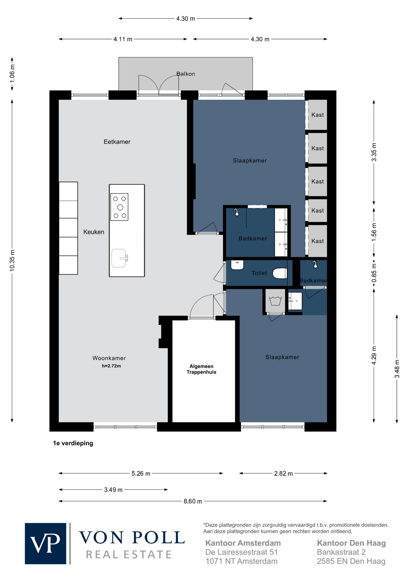 Fully Renovated Luxury Apartment with Two Bedrooms and Sunny Balcony in Amsterdam Rivierenbuurt — 27