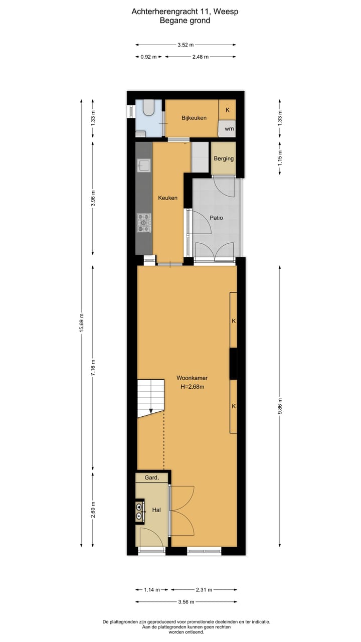 Tussenwoning te koop: Achterherengracht 11, Weesp