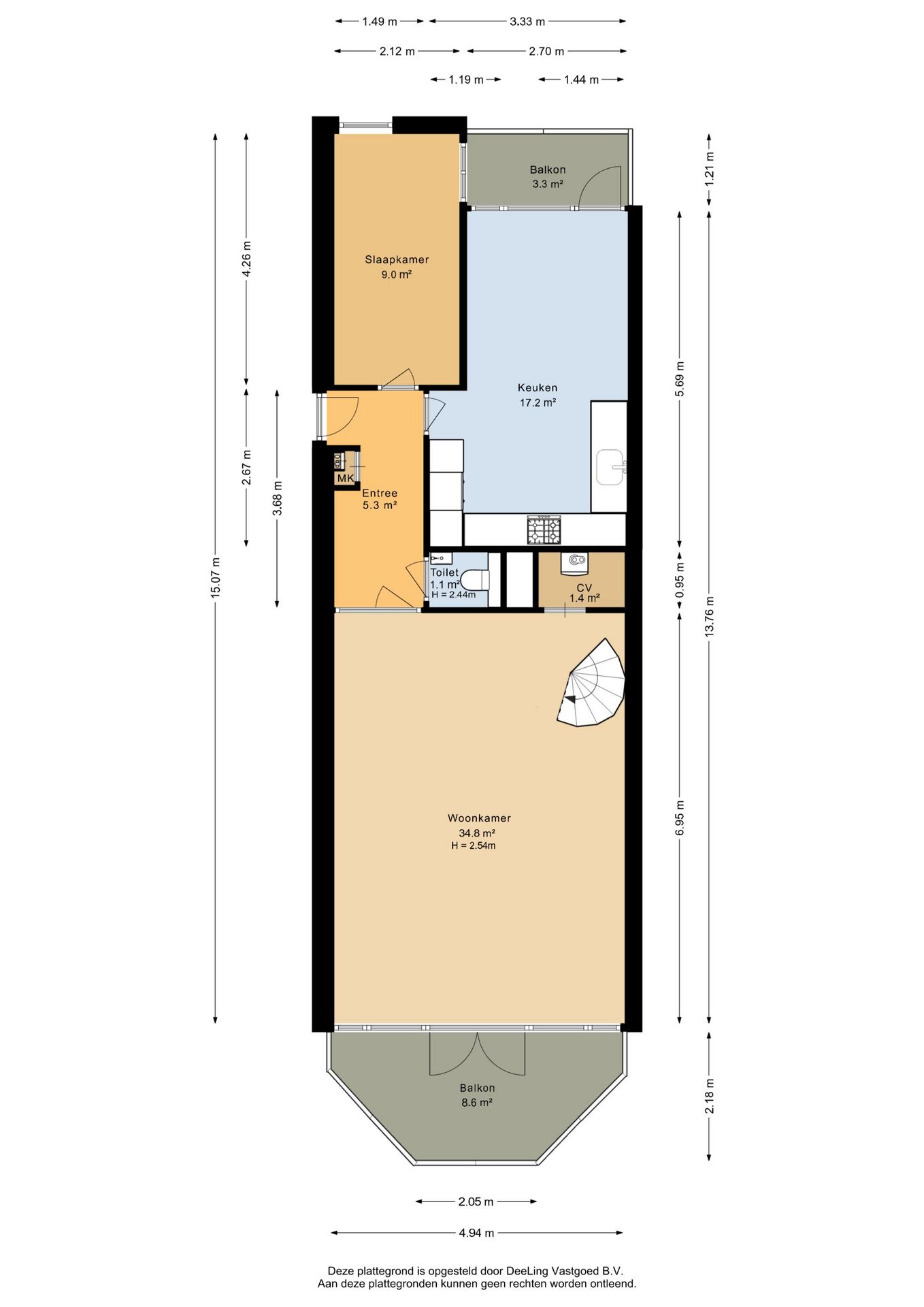 Spacious maisonnette with roof terrace and private parking in Herewegbuurt — 55