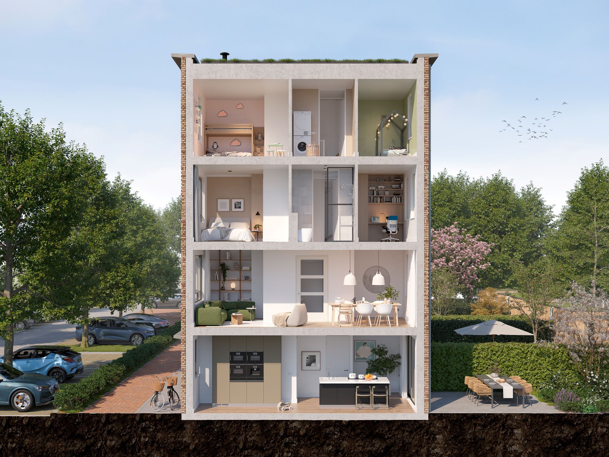 Foto 3 van 4-Laagse Tussenwoning (Bouwnr. 68)