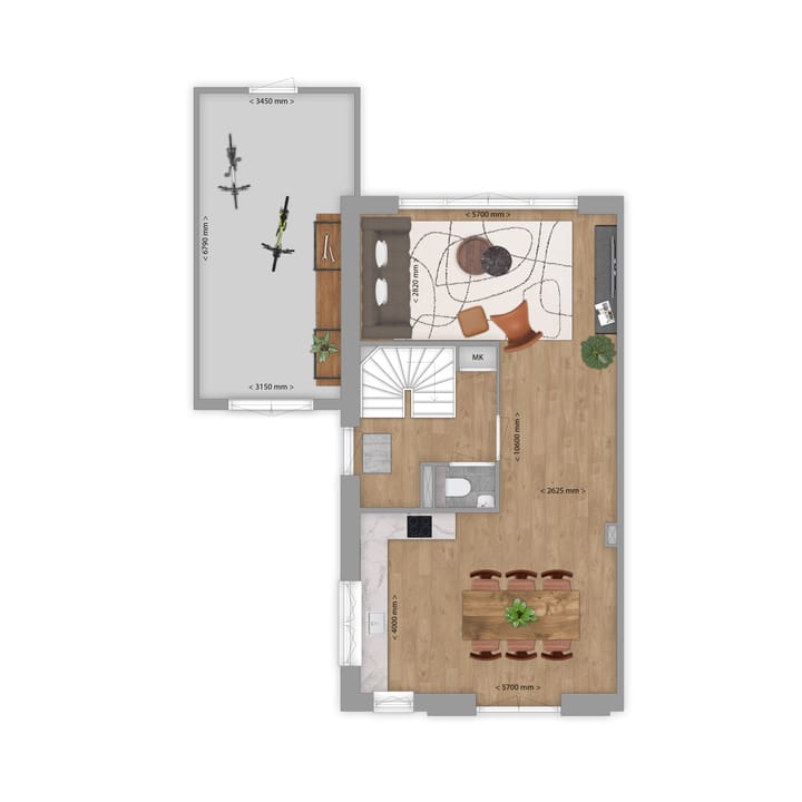 Foto 3 van 2/1 kapwoningen (Bouwnr. 12)