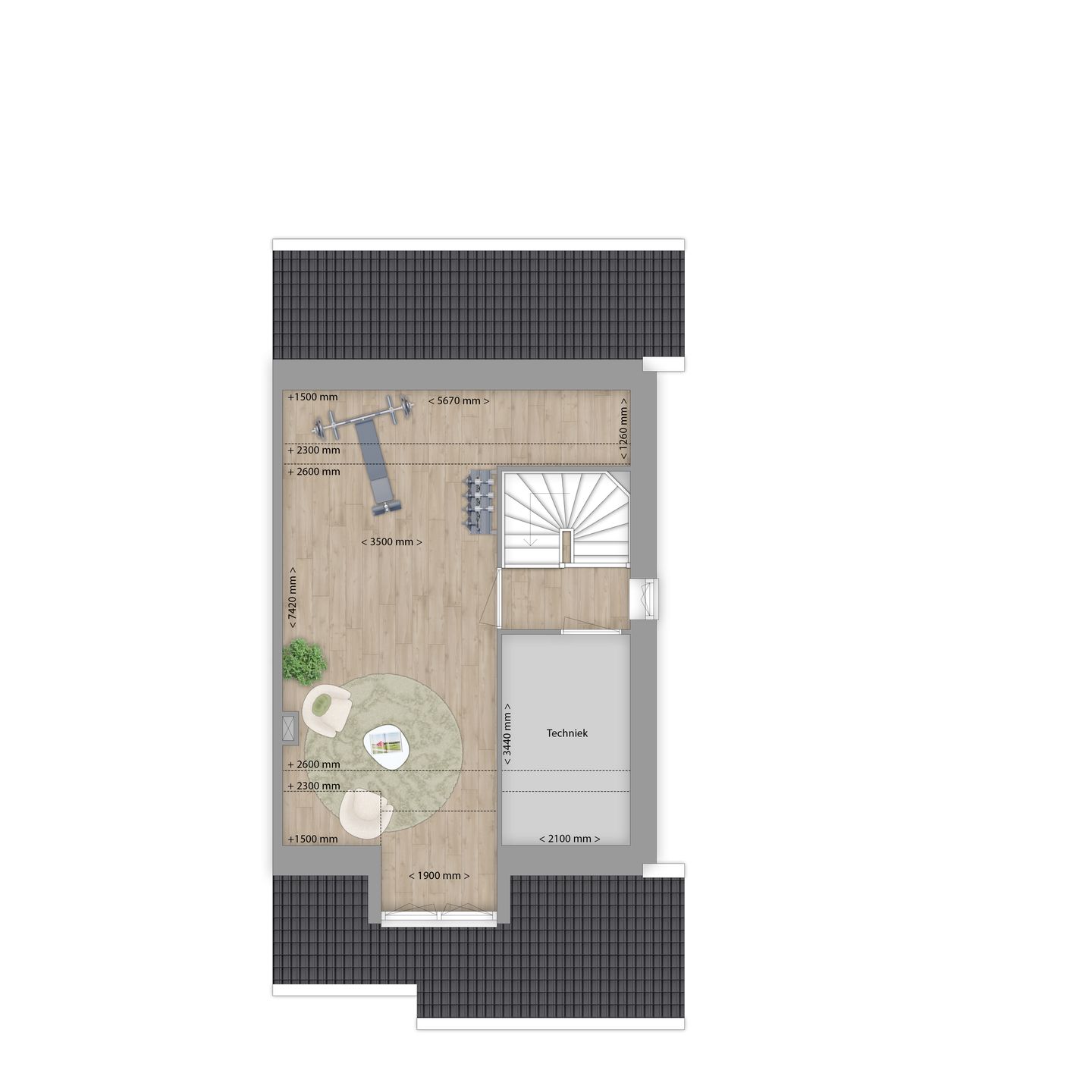 Photo 5 of 2/1 kapwoningen (Bouwnr. 8)
