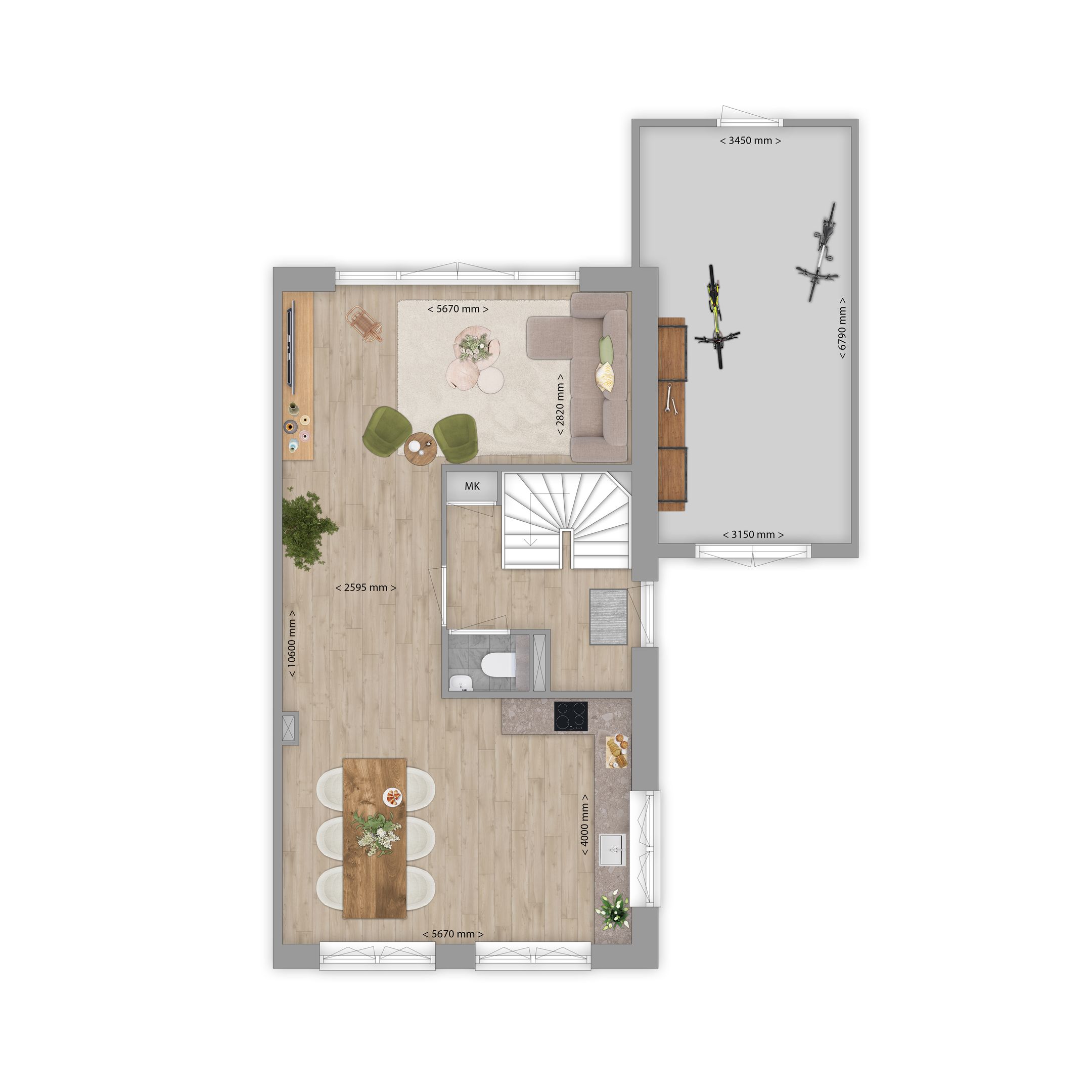 Photo 3 of 2/1 kapwoningen (Bouwnr. 8)