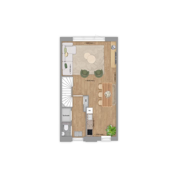 Foto 3 van Tussenwoningen (Bouwnr. 48)