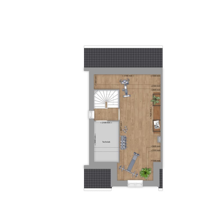 Foto 5 van 2/1 kapwoningen (Bouwnr. 12)