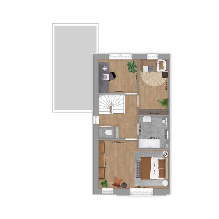 Foto 4 van 2/1 kapwoningen (Bouwnr. 12)