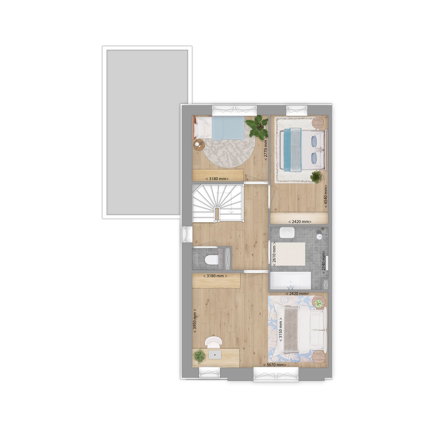 Foto 4 van 2/1 kapwoningen (Bouwnr. 9)