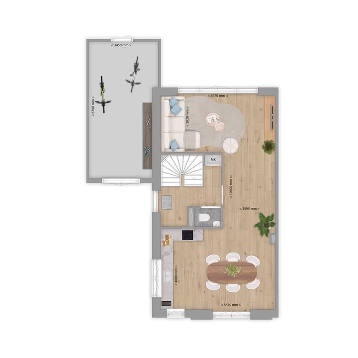 Foto 3 van 2/1 kapwoningen (Bouwnr. 9)