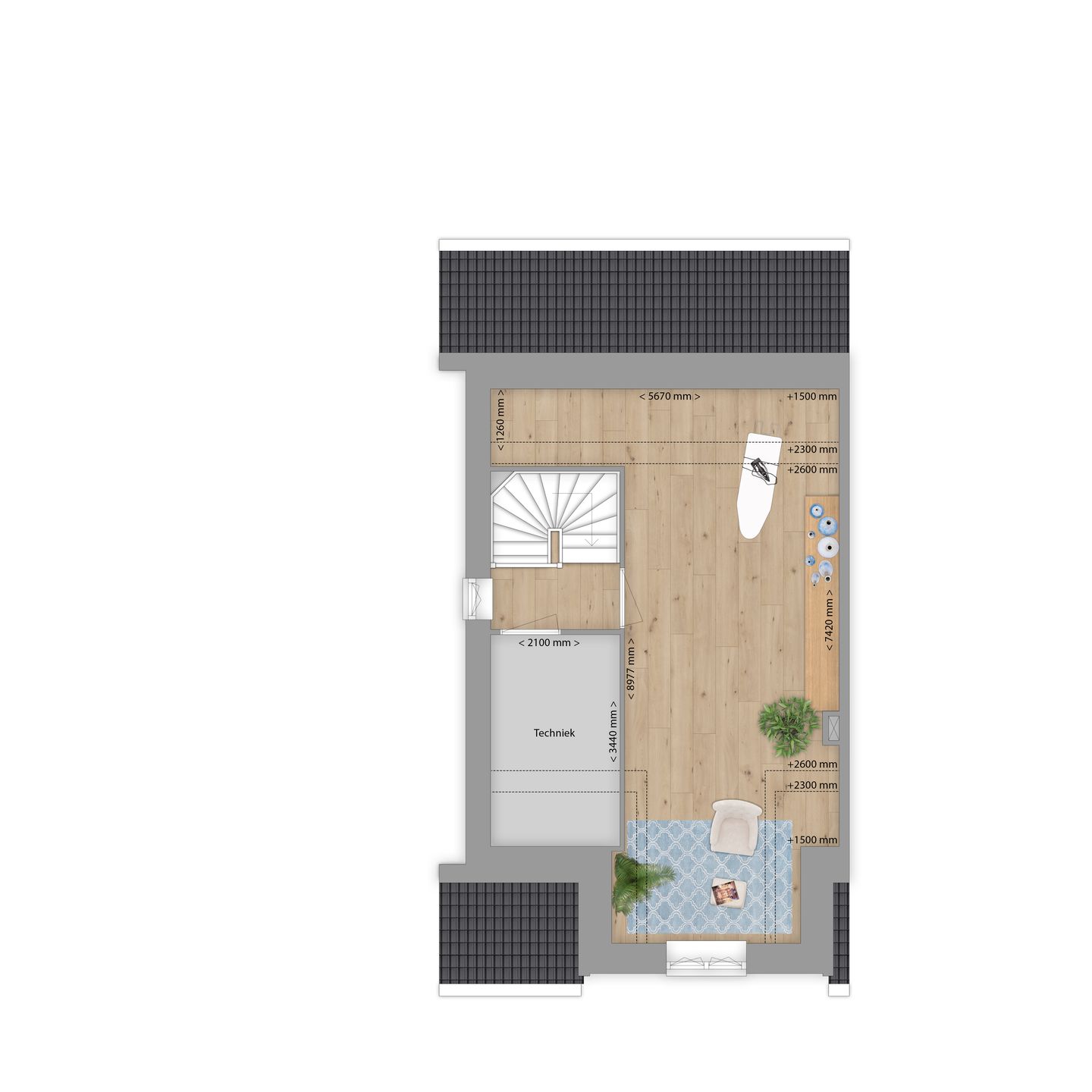 Foto 5 van 2/1 kapwoningen (Bouwnr. 9)