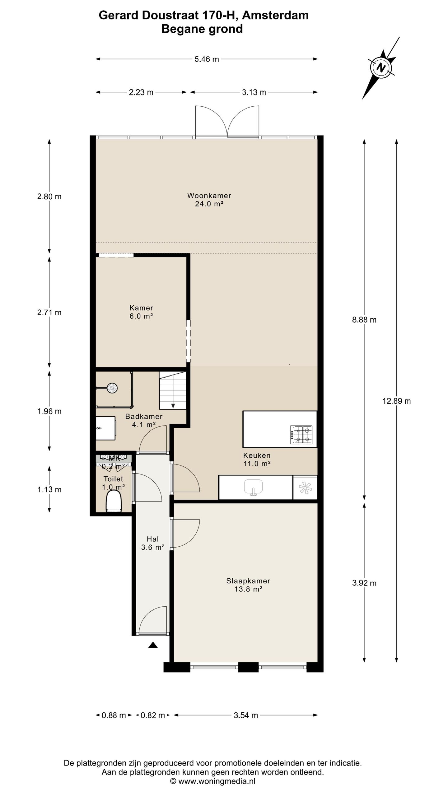 Stylish renovated ground floor apartment with sunny garden in De Pijp — 40
