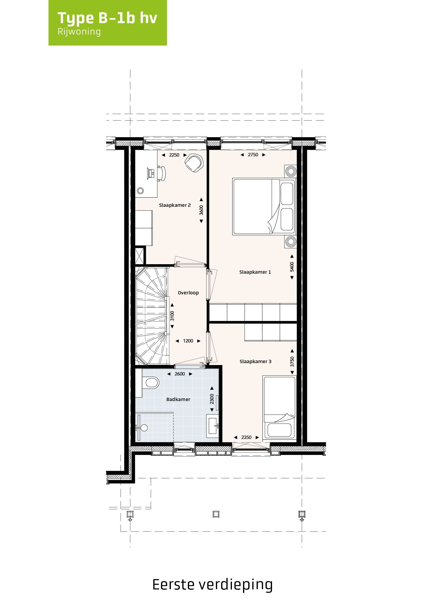 Foto 3 van Rijwoningen type B (Bouwnr. 92)